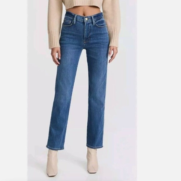 Frame Denim Denim - Frame‎ Women Jeans 24" Le Sylvie Slender Straight Leg Denim Wash Stretch Western
